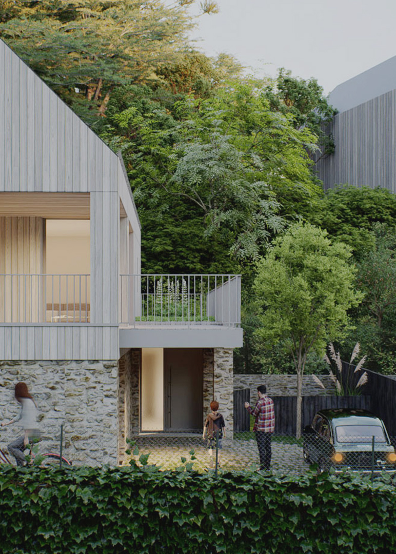 Maison LGN au bord de la rivière du Bonor, conçue par l'atelier d'architectes Rupin Conq
